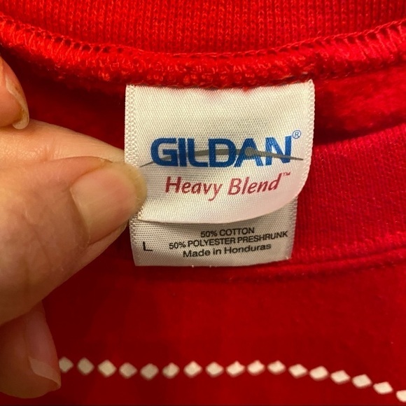 Gildan CHRISTMAS Red Graphic Sweatshirt Size Large-Unisex - Picture 5 of 7